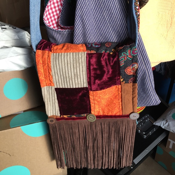 Handmade Hippie Levi’s Denim Cross Body Bag - Picture 12 of 16